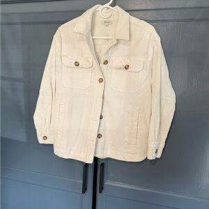 Madewell Cream Corduroy Utility Jacket